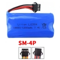 Акумулаторна батерия 7,4 V 1200 mAh 18650 със SM-4P конектор